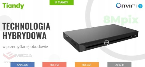 Rejestrator hybrydowy Tiandy TC-R3216 2HDD 4K Rejestrator hybrydowy Tiandy TC-R3216 2HDD 4K