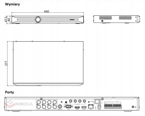 Rejestrator hybrydowy Tiandy TC-R3216 2HDD 4K Rejestrator hybrydowy Tiandy TC-R3216 2HDD 4K