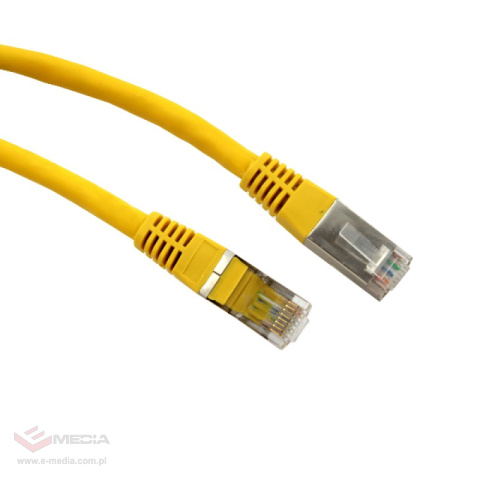 Patchcord F/UTP KAT.5E 0,5m ŻÓŁTY