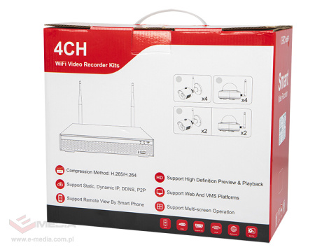 Zestaw monitoringu BLOW WiFI 4x2MP 1TB