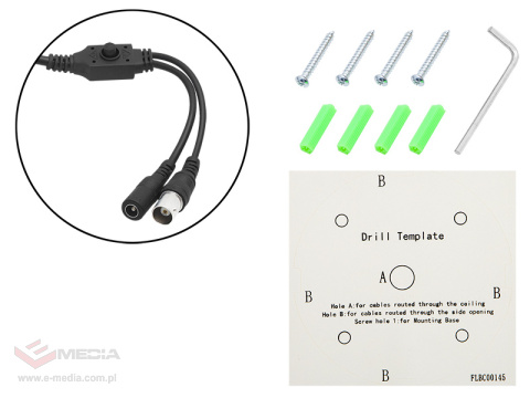 Zestaw monitoringu Full HD 3 kamery