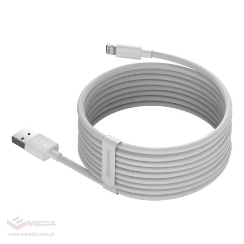 Baseus 2x kabel USB - Lightning szybkie ładowanie 1,5 m biały (TZCALZJ-02)