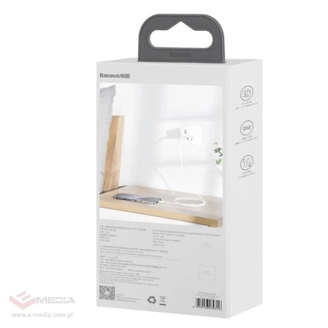 Baseus 2x kabel USB - Lightning szybkie ładowanie 1,5 m biały (TZCALZJ-02)