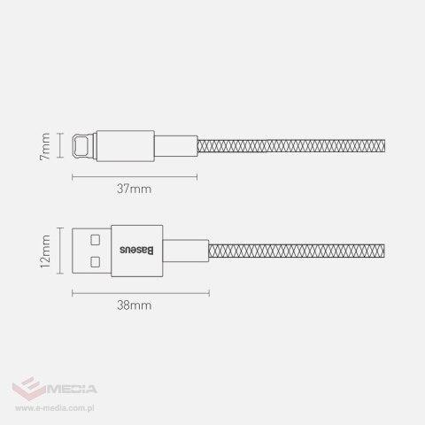 Baseus Tungsten kabel USB - Lightning 2,4 A 1 m czarny (CALWJ-01)