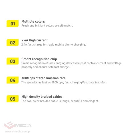 Baseus Crystal Shine Series kabel przewód USB do szybkiego ładowania i transferu danych USB Typ A - USB Typ C 100W 1,2m niebiesk