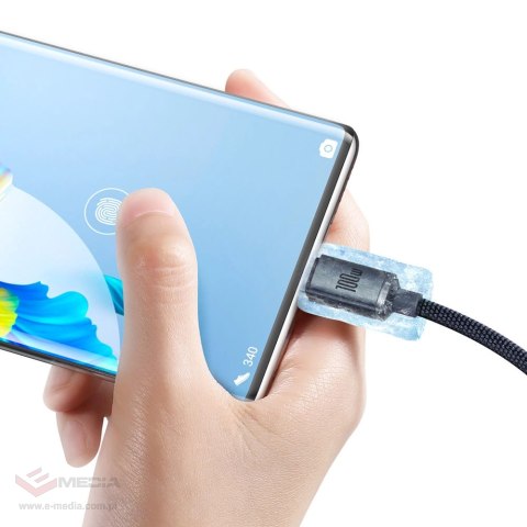 Baseus Crystal Shine Series kabel przewód USB do szybkiego ładowania i transferu danych USB Typ A - USB Typ C 100W 2m czarny (CA