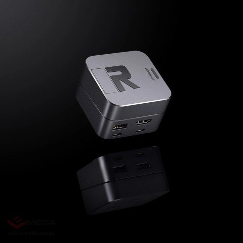 Hub Joyroom S-H121 podstawka USB-C - USB-A 3.0 / RJ45 / HDMI / USB-C / Thunderbolt do MacBook Pro - szary