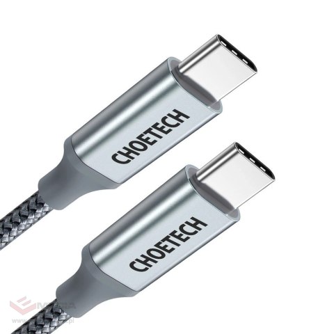 Kabel Choetech XCC-1002-GY USB-C - USB-C PD QC 100W 5A 480Mb/s 1,8m - szary