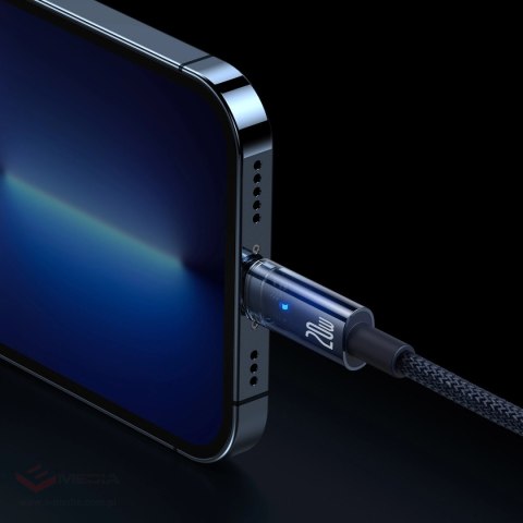 Kabel Baseus CATS000003 Lightning - USB-C 20W 480Mb/s 1m - niebieski