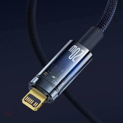 Kabel Baseus CATS000003 Lightning - USB-C 20W 480Mb/s 1m - niebieski