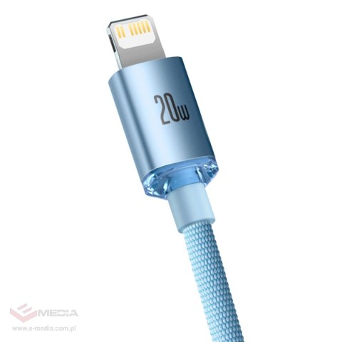 Kabel Baseus CAJY001303 Lightning - USB-C PD 20W 480Mb/s 1,2m - niebieski