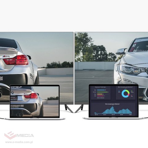 Ugreen kątowy kabel HDMI (90°) 4K 1m czarny (HD103)