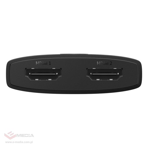 Adapter HDMI 2w1 4K 60Hz dwukierunkowy z wbudowanym kablem 1m Baseus AirJoy - czarny