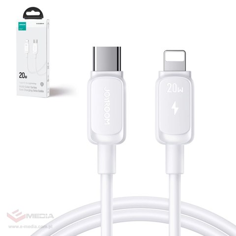 Kabel Joyroom Multi-Color Series A14 USB-C / Lightning 30W 1.2 m - biały