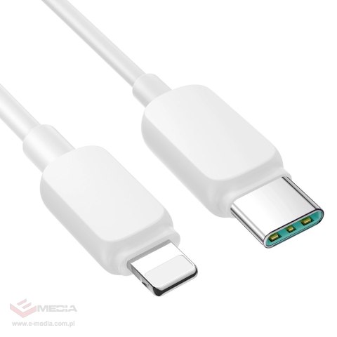 Kabel Joyroom Multi-Color Series A14 USB-C / Lightning 30W 1.2 m - biały