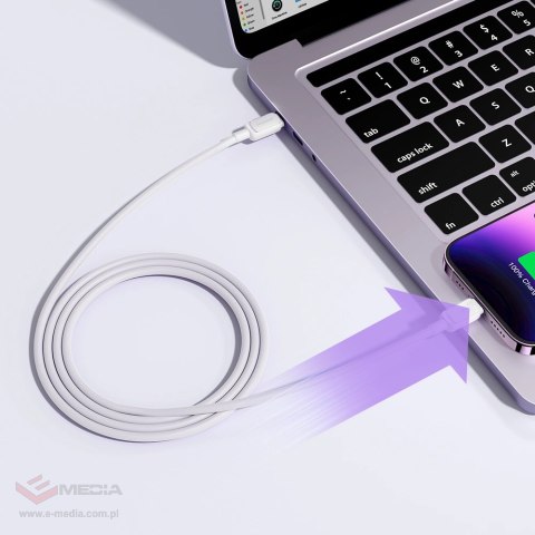 Kabel Joyroom Multi-Color Series A14 USB-C / Lightning 30W 1.2 m - biały