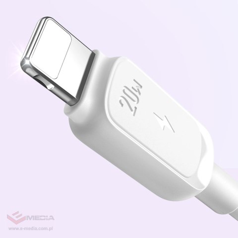 Kabel Joyroom Multi-Color Series A14 USB-C / Lightning 30W 1.2 m - biały