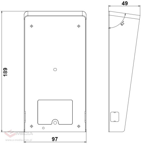 NATYNKOWA OSŁONA PRZECIWDESZCZOWA DS-KABV8113-RS/SURFACE Hikvision