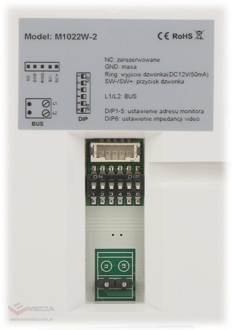 PANEL WEWNĘTRZNY M1022W-2 VIDOS
