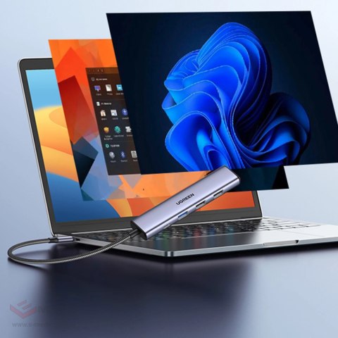 Wielofunkcyjny adapter Ugreen CM478 - szary