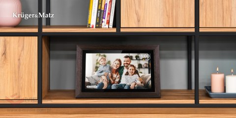 Cyfrowa ramka Kruger&Matz na zdjęcia FRAMEO Wi-Fi 15" drewniana ramka