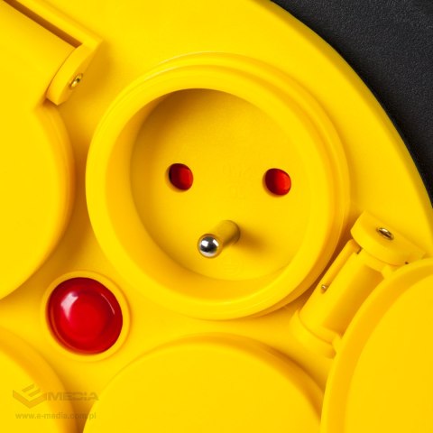 Przedłużacz sieciowy Rebel 4 gniazda, 25m, IP44