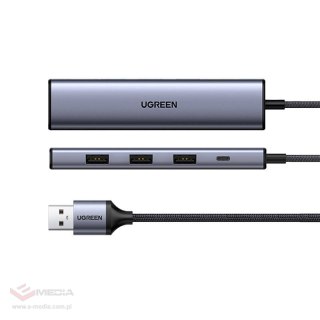 Hub USB UGREEN CM473 5-portowy (szary)