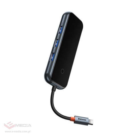 Hub BASEUS 4-portowy USB-C (ciemnoszara)