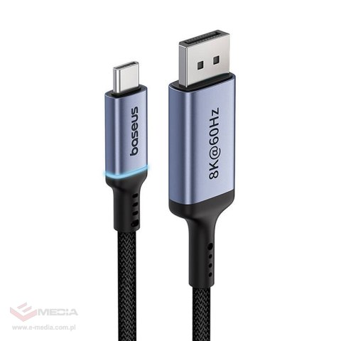 Adapter Baseus USB-C do DisplayPort 1,5m (czarny)