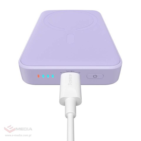 Powerbank BASEUS Magnetic Mini 10000mAh 20W MagSafe (fioletowy)
