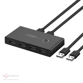 Przełącznik USB UGREEN 30768B 4xUSB 3.0 (czarny)