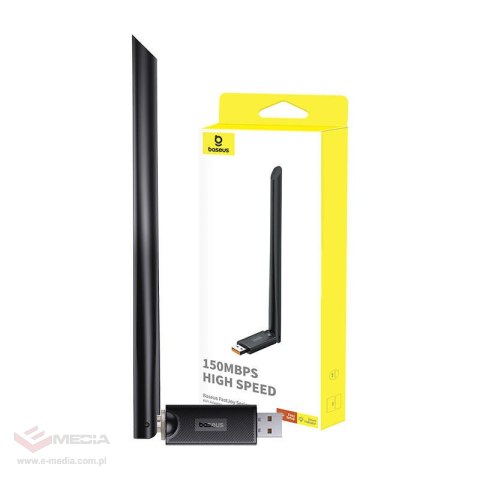 Adapter WiFi z anteną Baseus FastJoy 150Mbps (czarny)