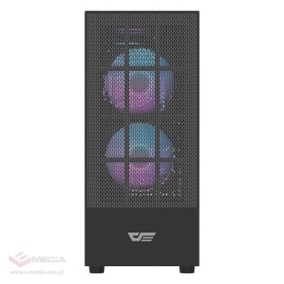 Obudowa komputerowa Darkflash A290 (czarna) + 3 wentylatory