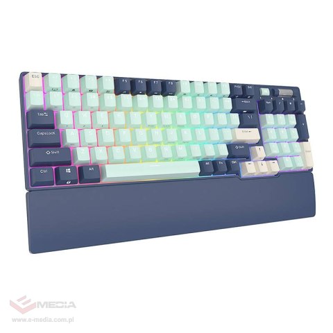 Klawiatura mechaniczna Royal Kludge RK96 RGB, brown switch (niebieska) (QWERTY)