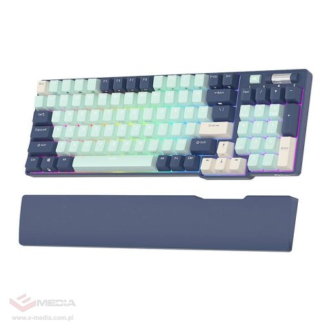 Klawiatura mechaniczna Royal Kludge RK96 RGB, brown switch (niebieska) (QWERTY)