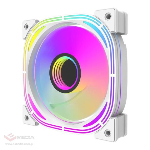 Zestaw wentylatorów ARGB do komputera Darkflash INF24 3w1 (biały)