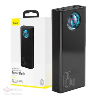 Powerbank BASEUS Amblight 30000mAh 65W 4xUSB USB-C (czarny)