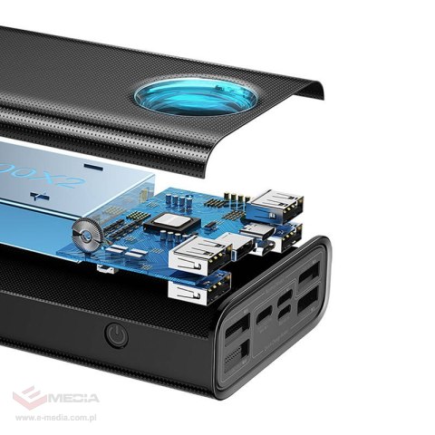 Powerbank BASEUS Amblight 30000mAh 65W 4xUSB USB-C (czarny)