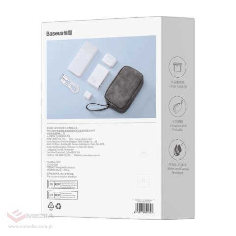 Baseus EasyJourney Series mała torba podróżna pokrowiec etui na telefon słuchawki i inne drobiazgi szara