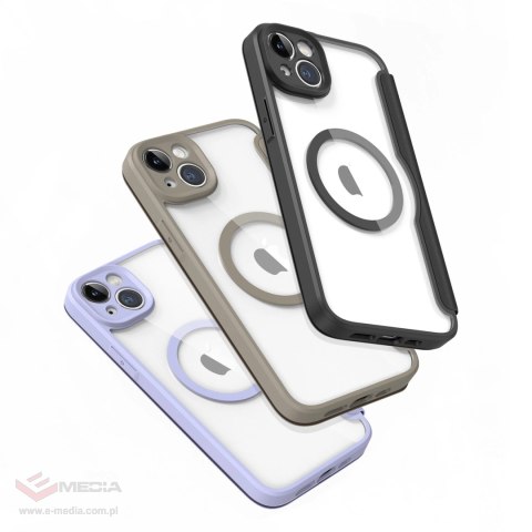 Etui Dux Ducis Skin X Pro na iPhone 14 Plus z MagSafe i klapką - beżowe