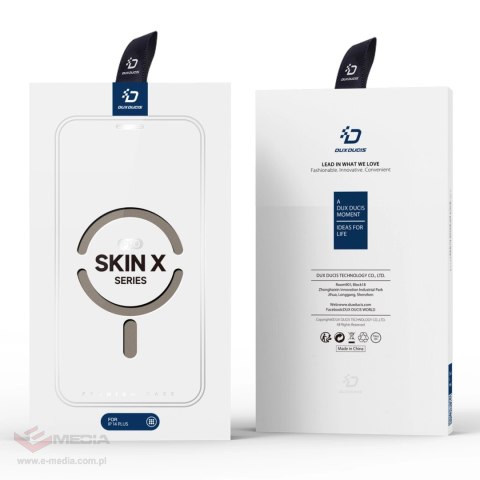 Etui Dux Ducis Skin X Pro na iPhone 14 Plus z MagSafe i klapką - beżowe