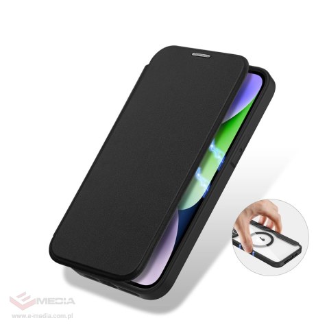 Etui Dux Ducis Skin X Pro na iPhone 14 Plus z MagSafe i klapką - czarne