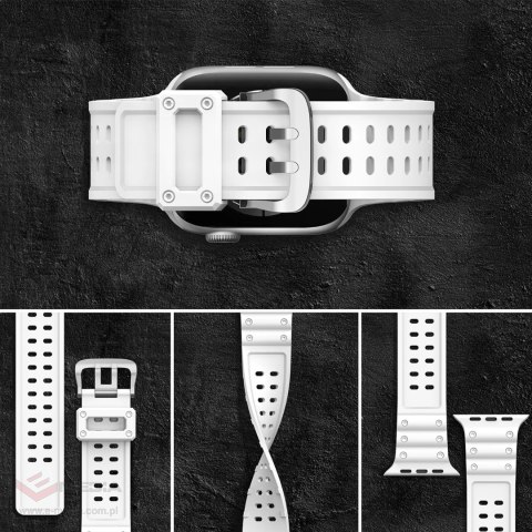 Pasek Strap Triple Protection do Apple Watch 38 / 40 / 41 mm opaska bransoleta - biały