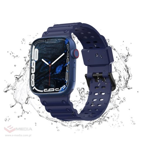 Pasek Strap Triple Protection do Apple Watch 38 / 40 / 41 mm opaska bransoleta - granatowy