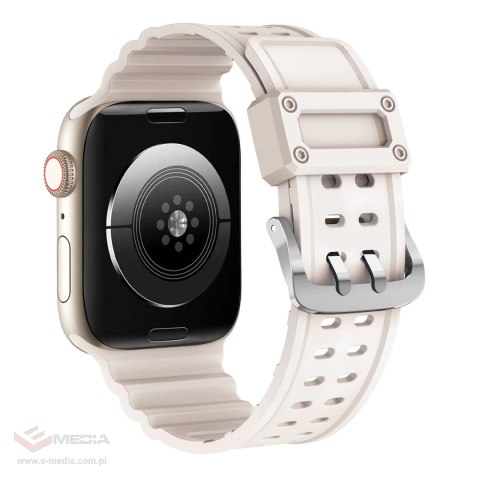Pasek Strap Triple Protection do Apple Watch 42 / 44 / 45 / 49 mm opaska bransoleta - beżowy