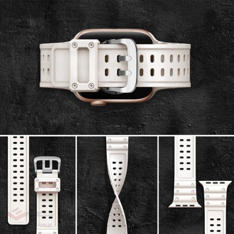 Pasek Strap Triple Protection do Apple Watch 42 / 44 / 45 / 49 mm opaska bransoleta - beżowy