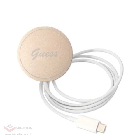 Etui Guess 4G Print MagSafe na iPhone 13 Pro + ładowarka indukcyjna - czarne