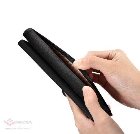 ICarer Wallet Case etui do Samsung Galaxy S23 Ultra skórzany pokrowiec portfel czarne