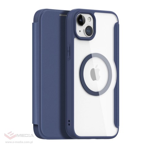 Etui Dux Ducis Skin X Pro na iPhone 15 Plus z MagSafe i klapką - niebieskie