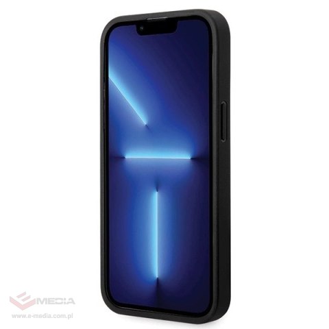 Etui BMW Leather Diamond Pattern na iPhone 14 Pro - czarne